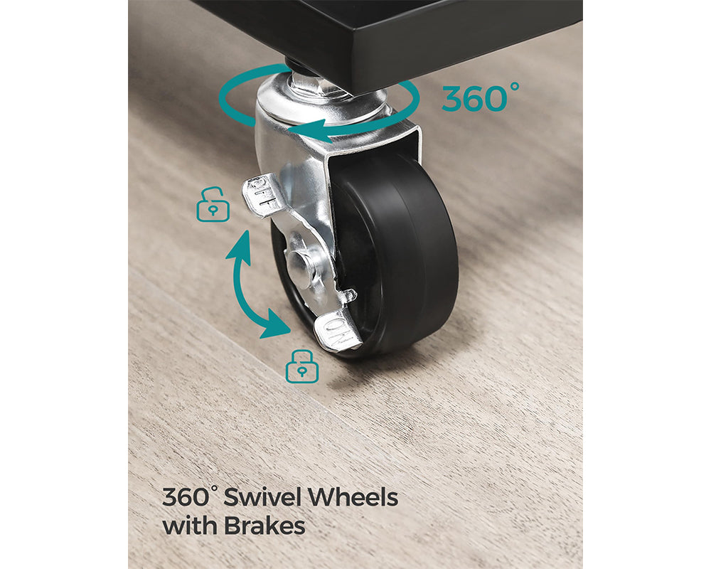 4-Tier Slim Space Saving Steel Trolley