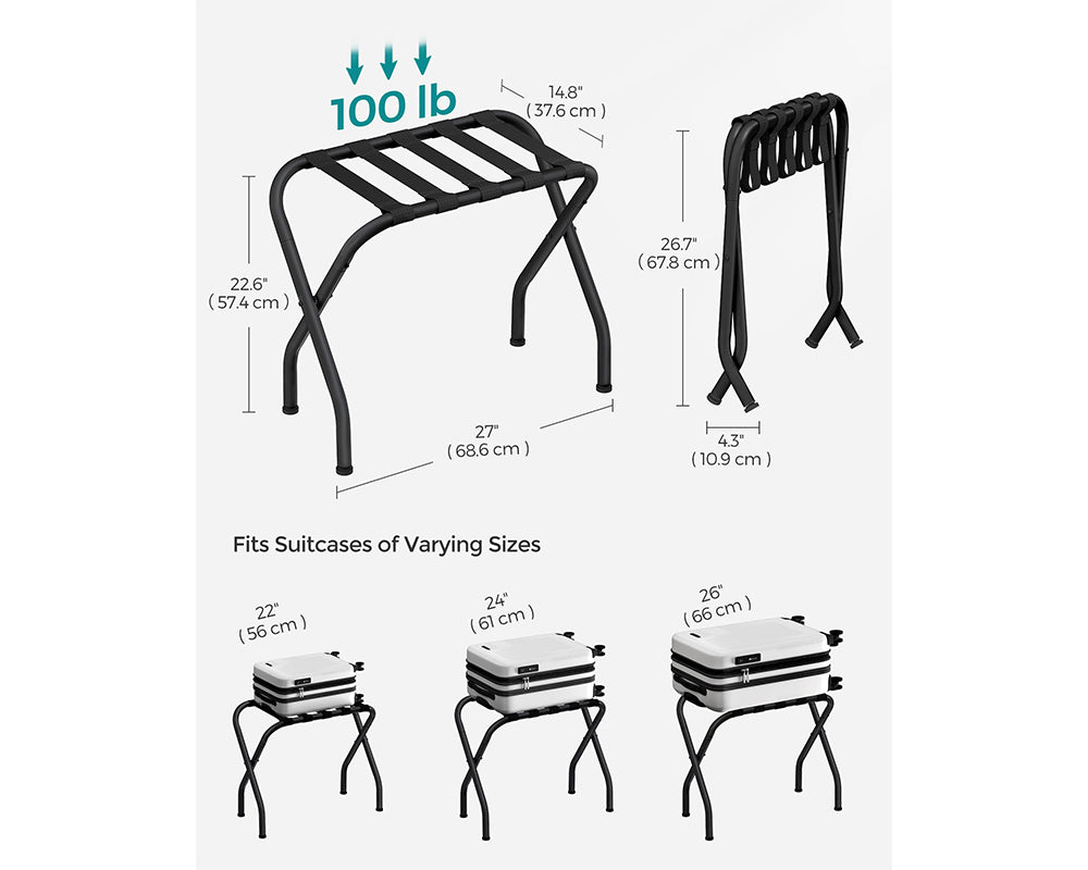 Luggage Rack Suitcase Stand (Set of 2)