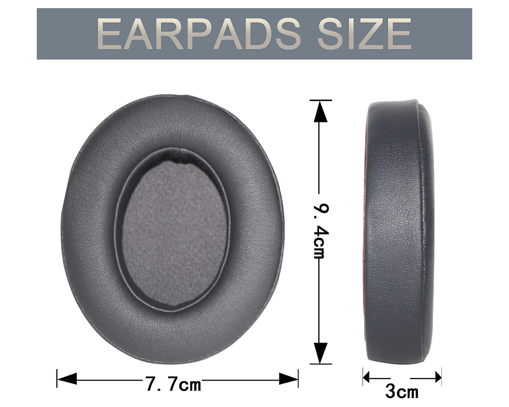 Black Replacement Ear Pads Cushions For Beats Studio 2.0/3.0 Wired/Wireless Headphones