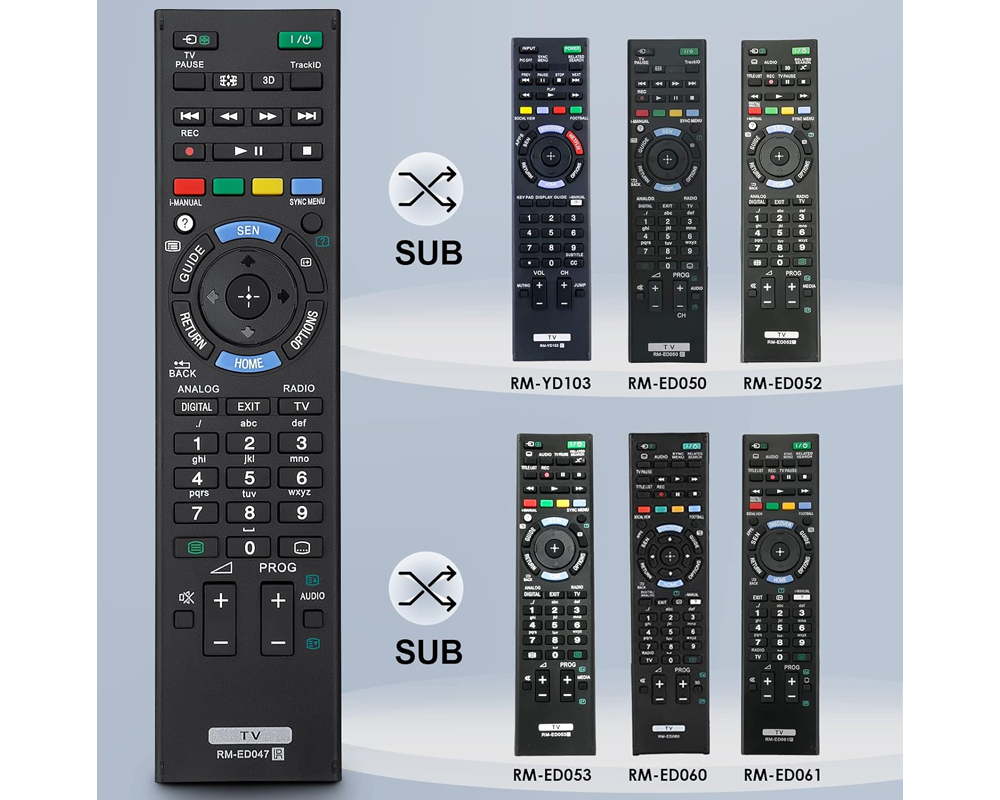 Replacement Sony TV Remote