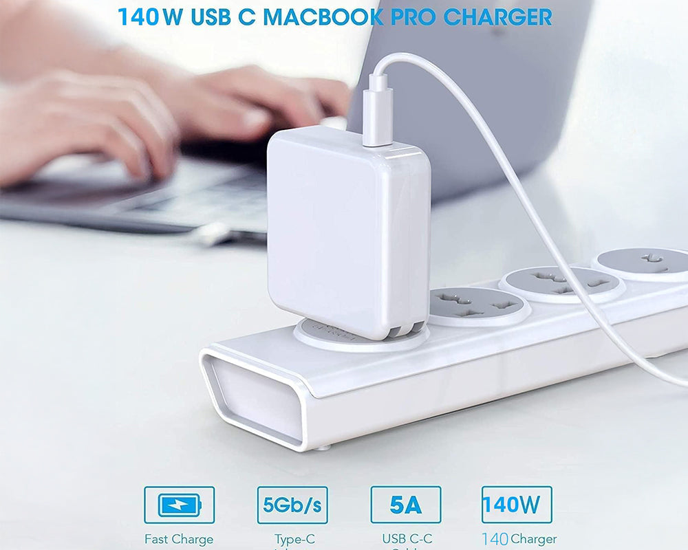 High Speed USB C Charger for MacBook Pro 140W Fast Charging with 2m Cable
