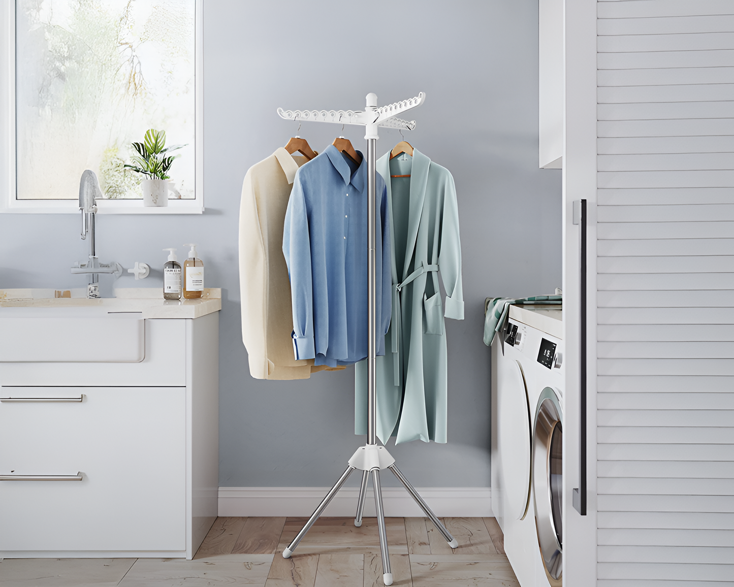 Foldable Clothes Drying Rack – Stainless Steel Foldable Clothes Drying Rack Laundry Stand