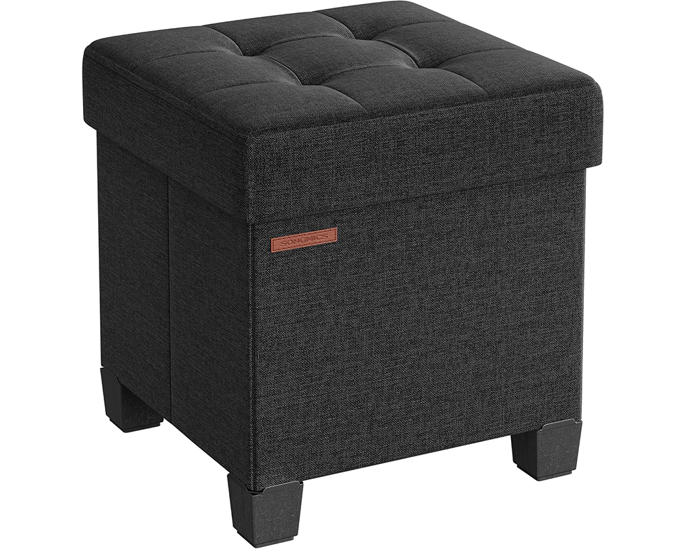VASAGLE Storage Ottoman - Small Ottoman Foot Rest with Legs