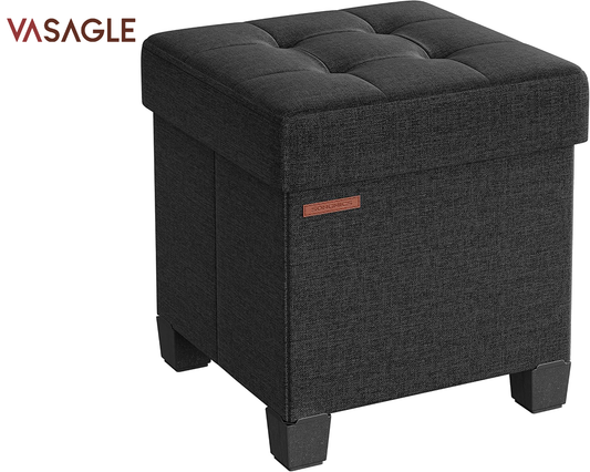 VASAGLE Storage Ottoman - Small Ottoman Foot Rest with Legs