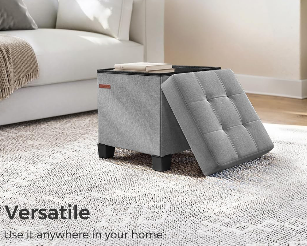 Storage Ottoman - Small Ottoman Foot Rest with Legs