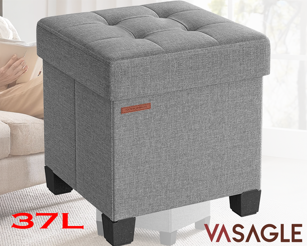 Storage Ottoman - Small Ottoman Foot Rest with Legs