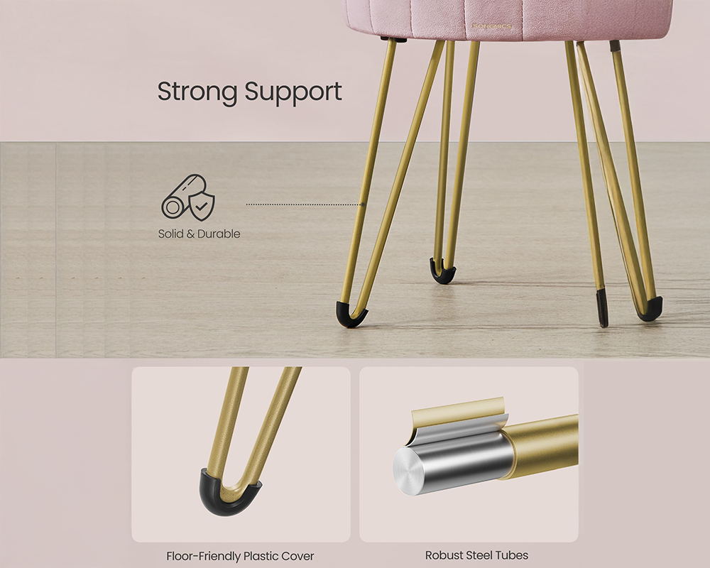 Ottoman Storage Foot Stool Vanity Stool – Small Ottoman with Hidden Storage