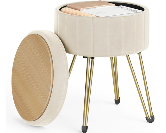 Ottoman Storage Foot Stool Vanity Stool