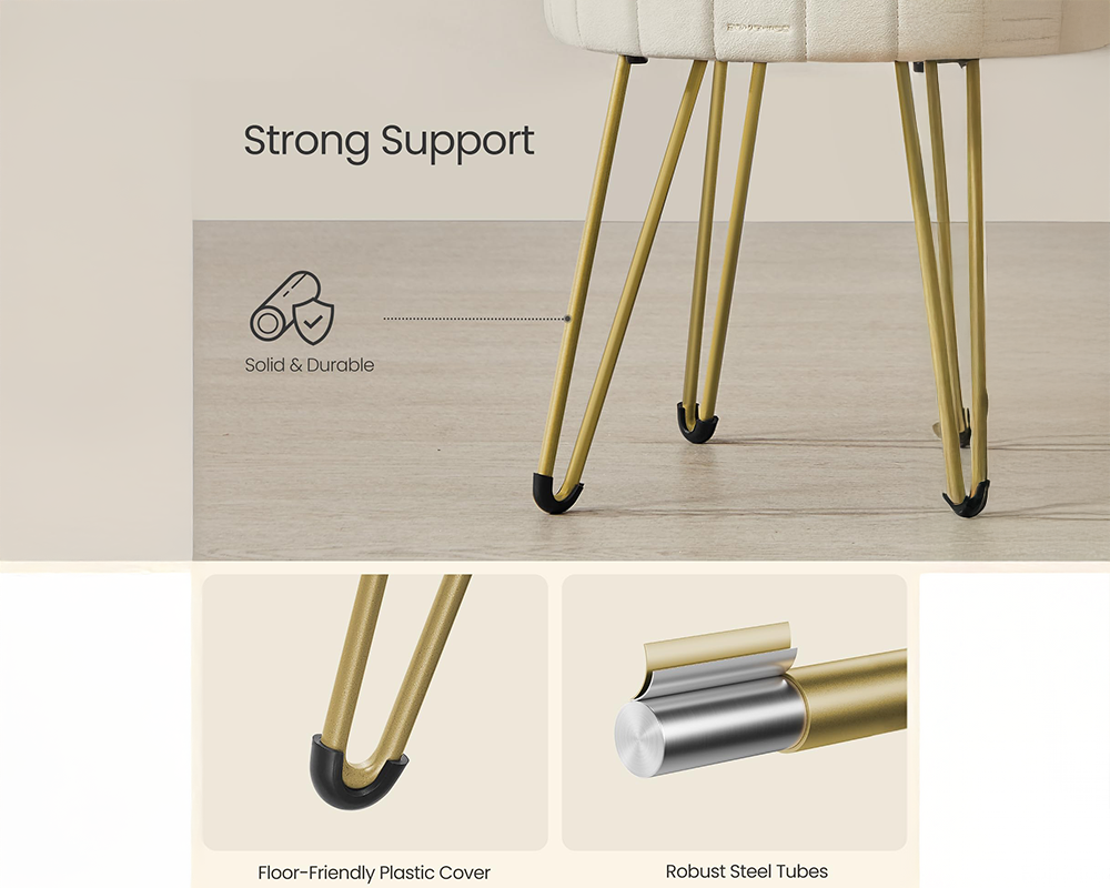 Ottoman Storage Foot Stool Vanity Stool