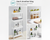 4 Tier Rolling Cart with Wheels Storage Basket Organizer Shelves