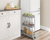 3 Tier Rolling Cart with Wheels Storage Basket Organizer Shelves