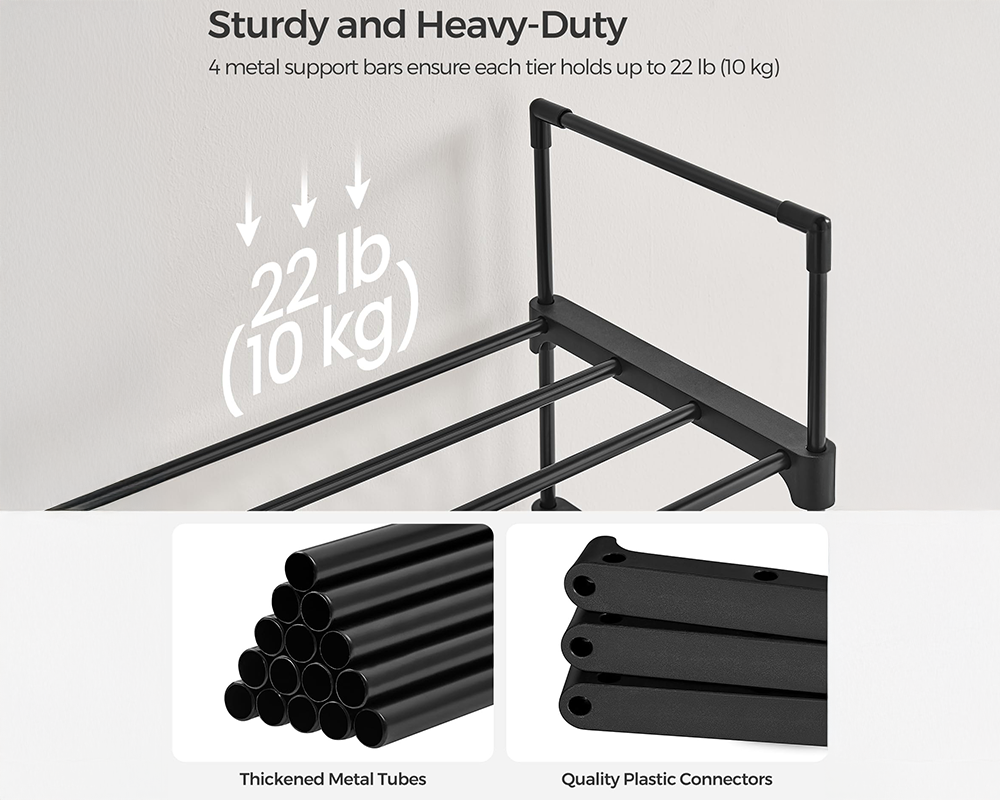Shoe Rack 10-Tier Metal Shoe Storage Organiser