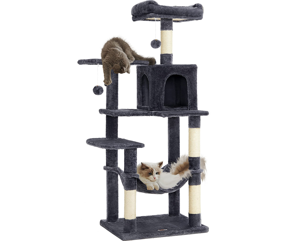 Feandrea Cat Tree House – 143cm Cat Tree House for Cats