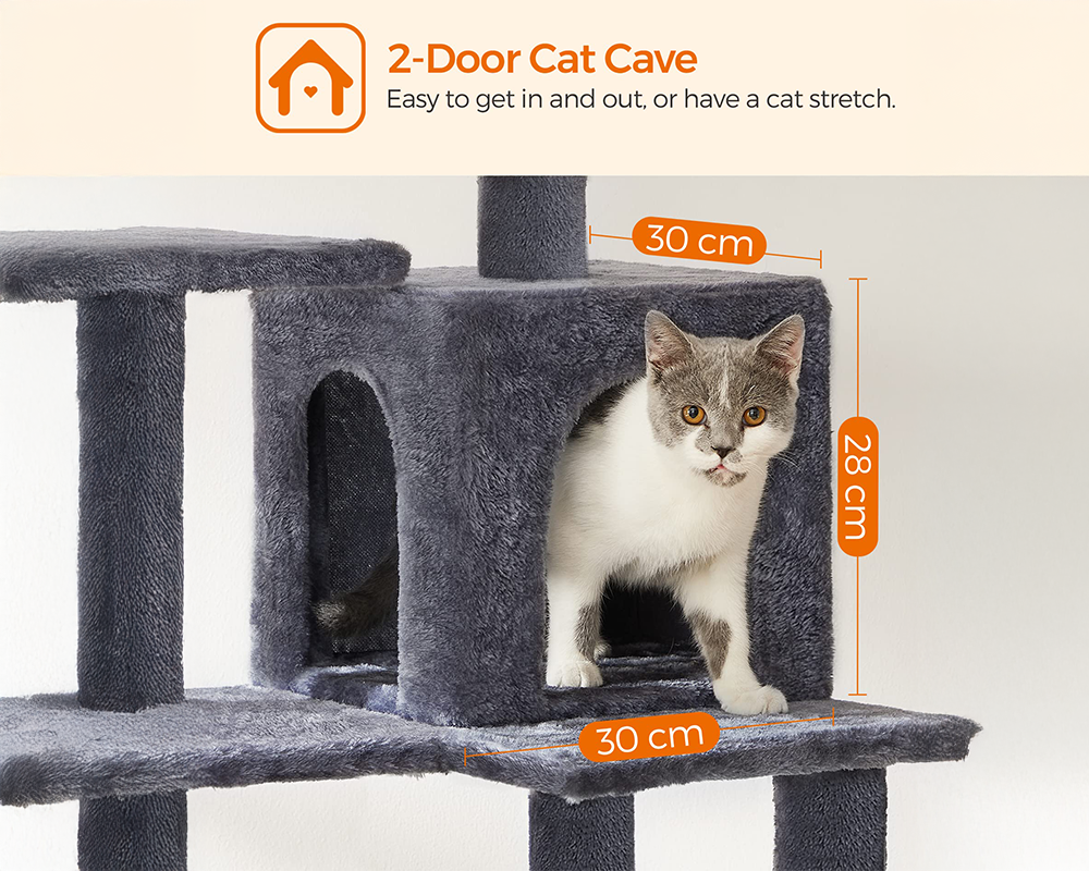 Feandrea Cat Tree House – 143cm Cat Tree House for Cats