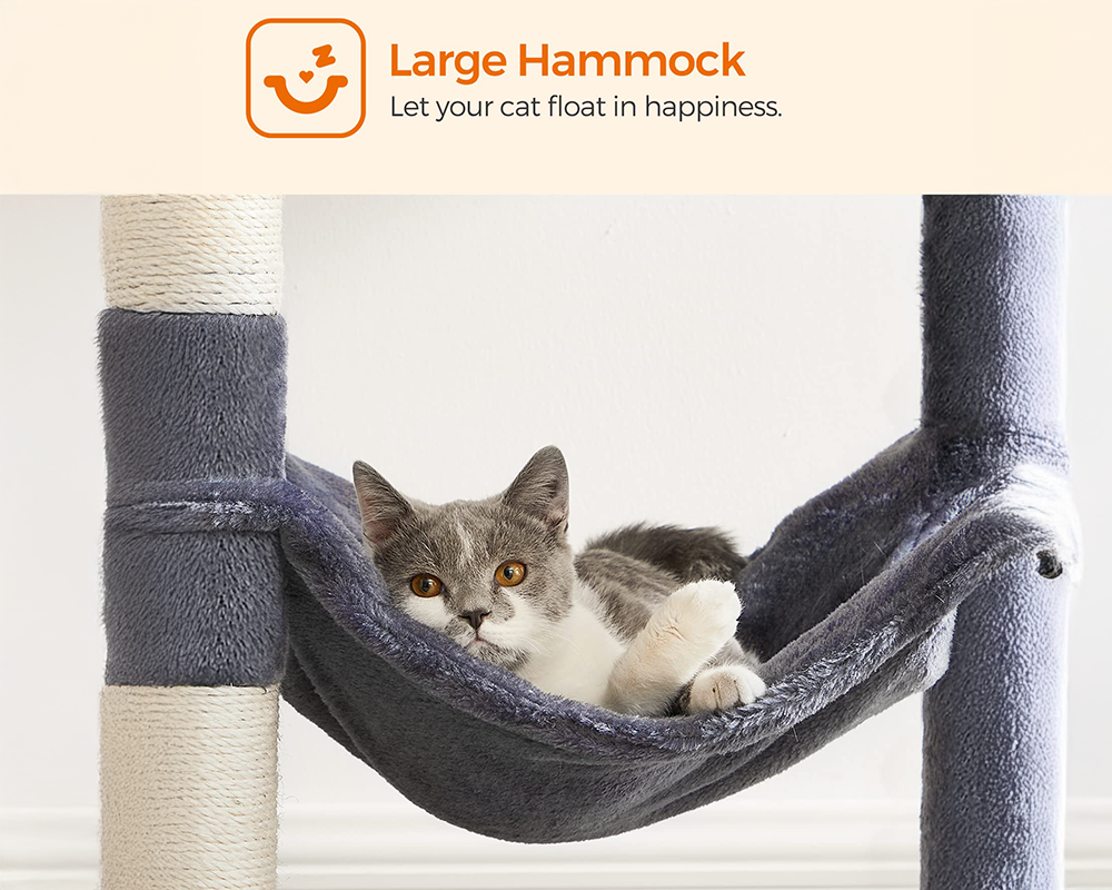 Feandrea Cat Tree House – 143cm Cat Tree House for Cats