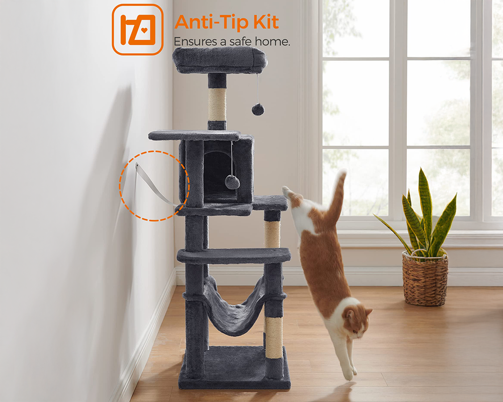 Feandrea Cat Tree House – 143cm Cat Tree House for Cats