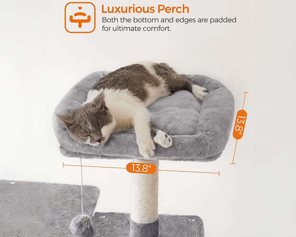 Cat Tree 143CM with Scratching Posts Hammock