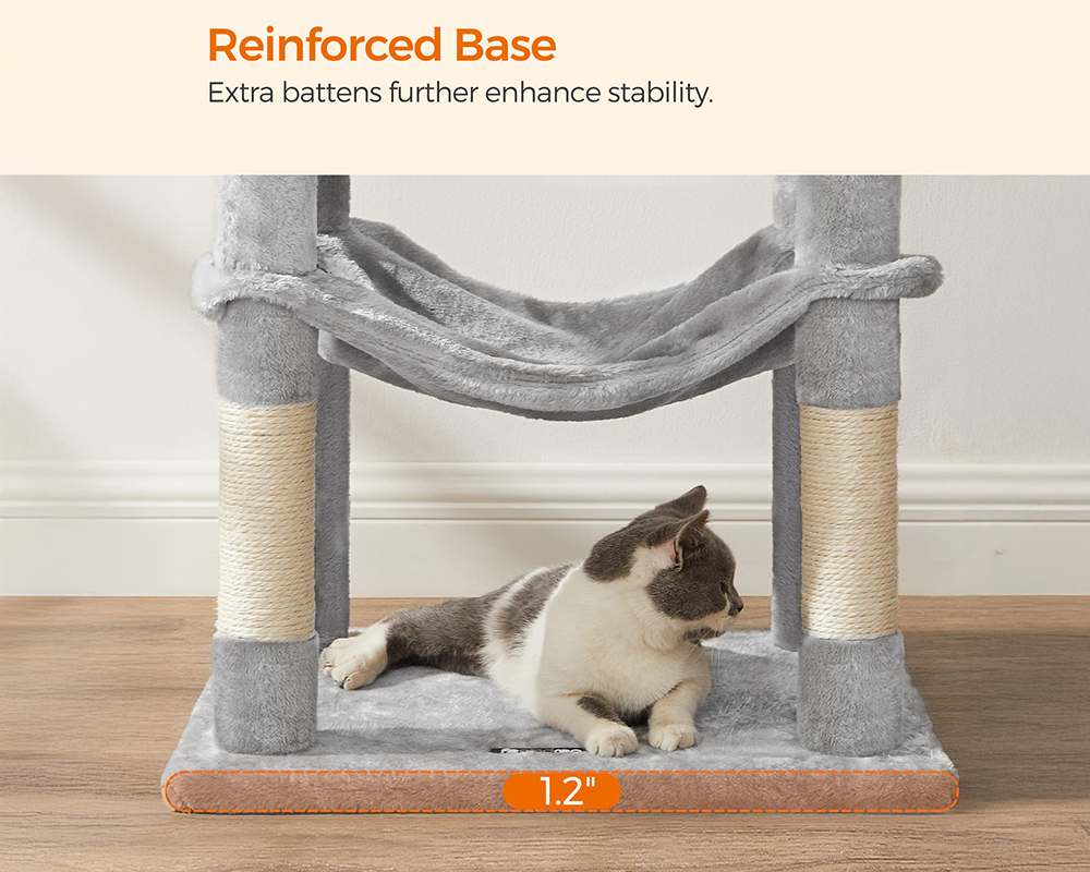 Cat Tree 143CM with Scratching Posts Hammock