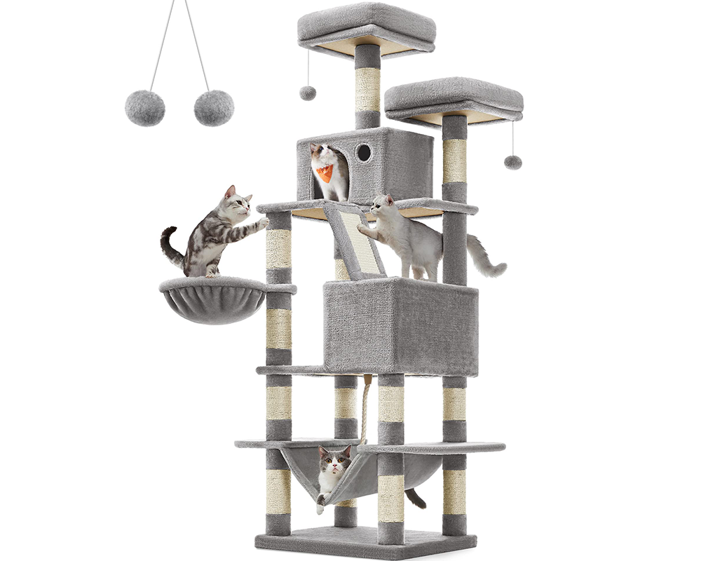 Cat Tree 168CM with Scratching Posts Hammock