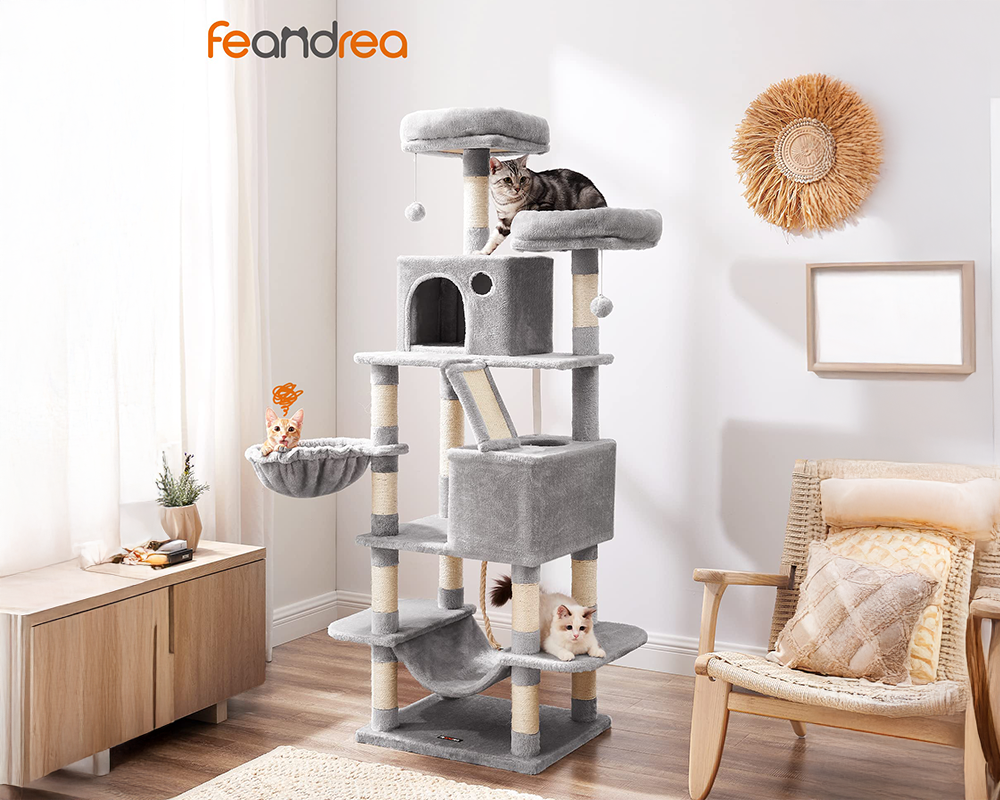 Cat Tree 168CM with Scratching Posts Hammock