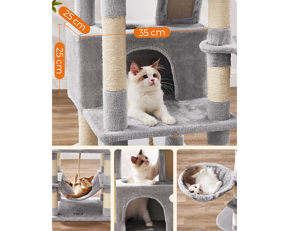 Cat Tree 168CM with Scratching Posts Hammock