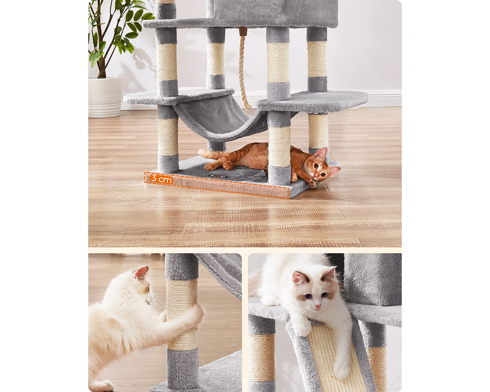 Cat Tree 168CM with Scratching Posts Hammock