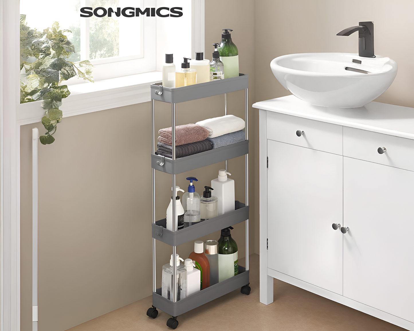 Kitchen Bathroom Storage Trolley