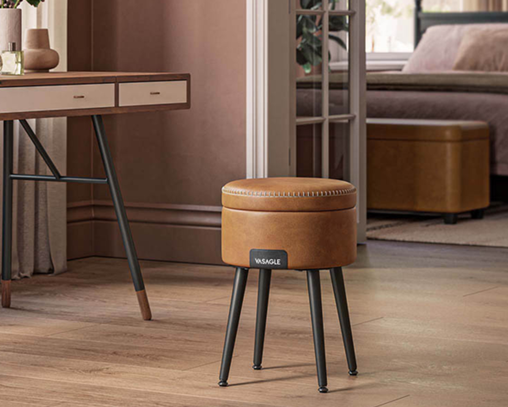 Ottoman Storage Foot Stool Vanity Stool