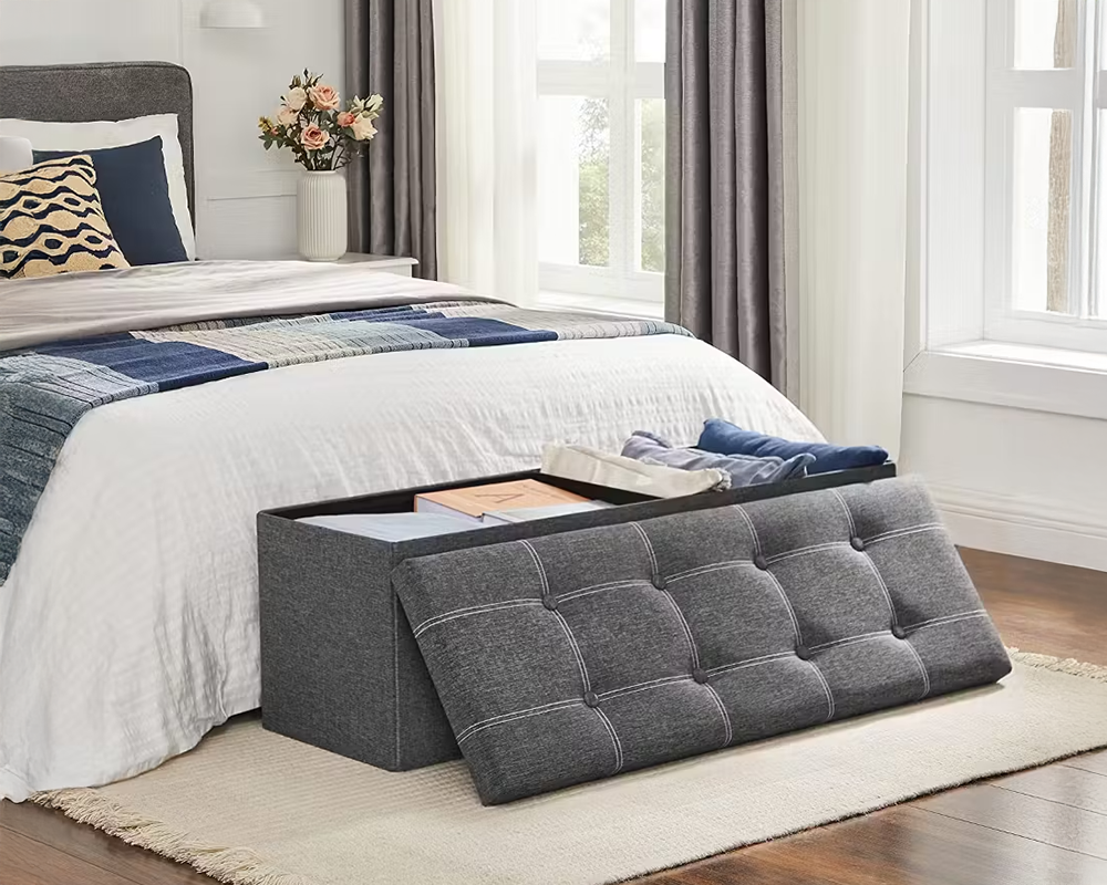 Ottoman with storage Foldable Bench Ottoman