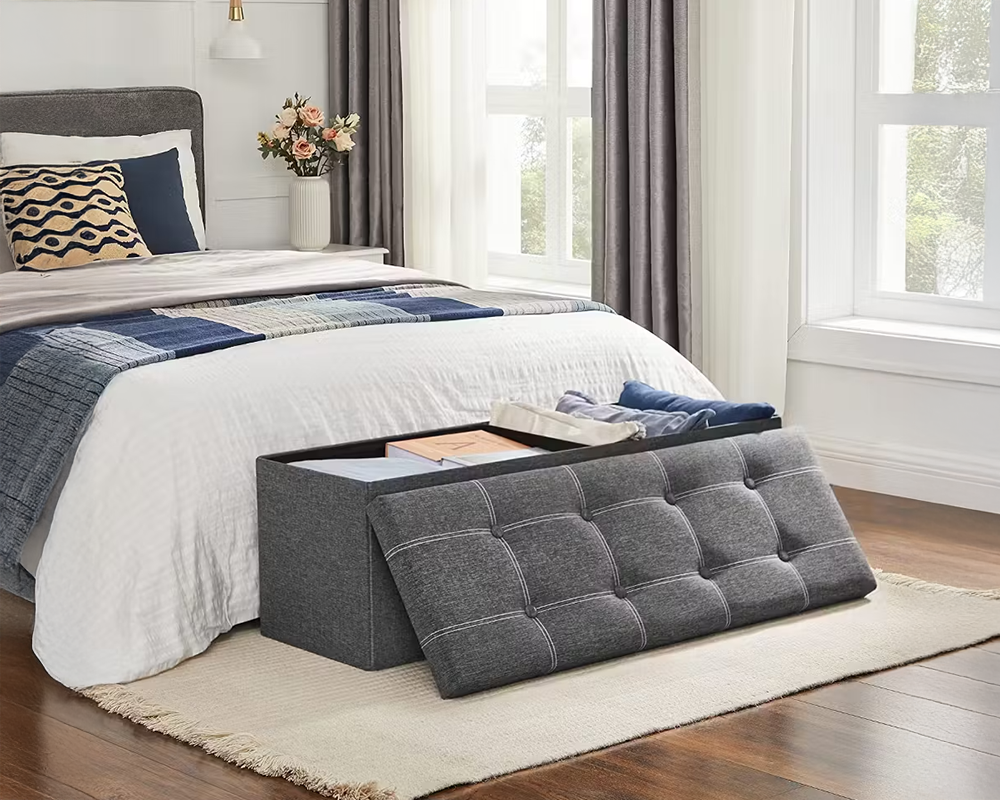 Ottoman with storage Foldable Bench Ottoman