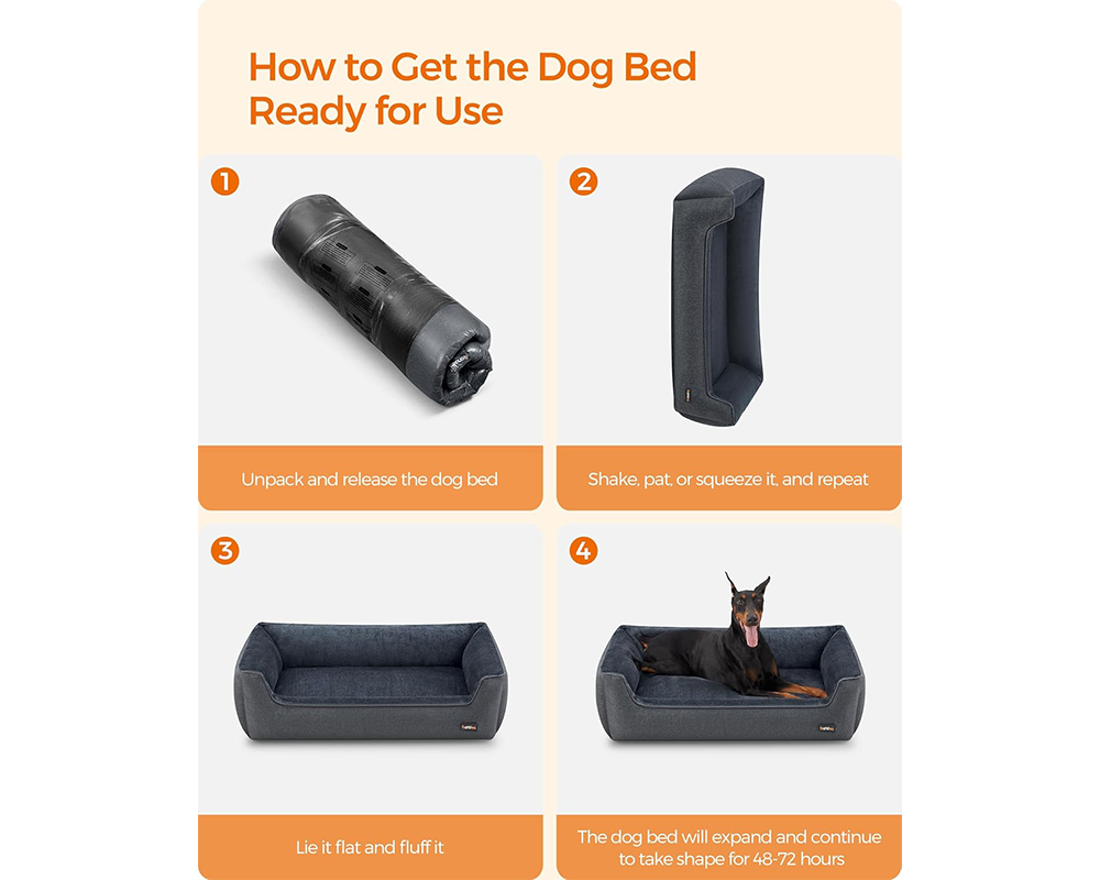 Dog Bed with Washable Cover