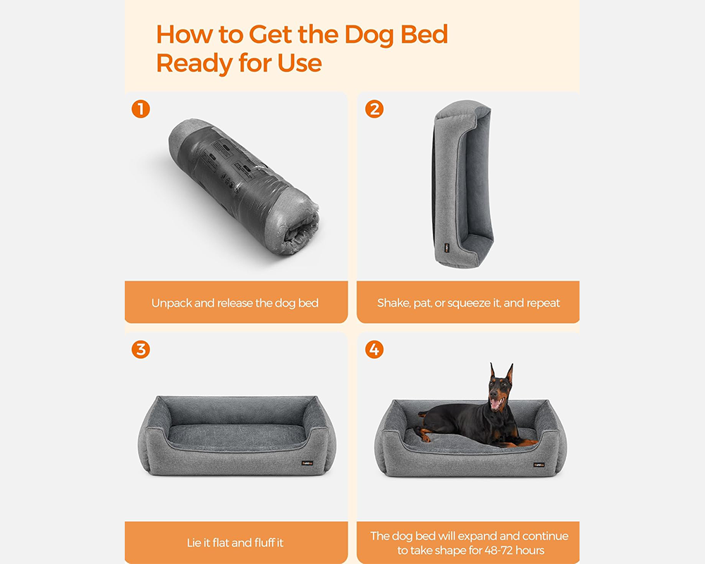 Dog Bed with Washable Cover