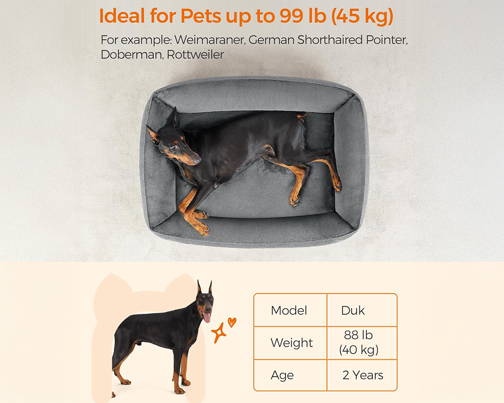 Dog Bed with Washable Cover