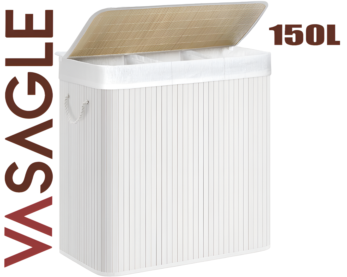Laundry Hamper 150L Foldable Laundry Hamper with Lid & Liner