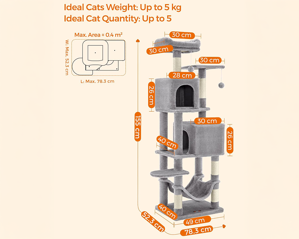 Cat Tree House Scratching Post Condo