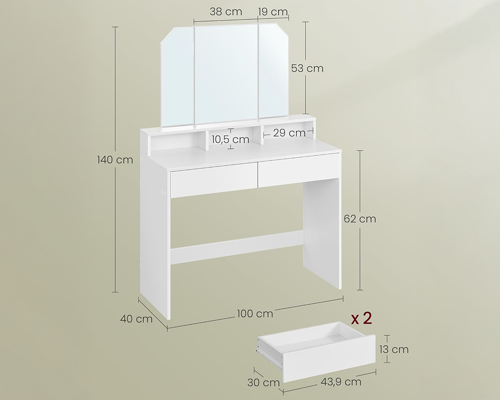 VASAGLE Dressing Table