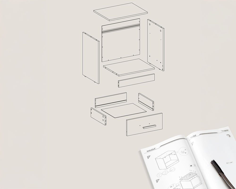 Bedside Table Nightstands with Drawer