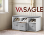 VASAGLE Shoe Bench Storage Cabinet with Cushion