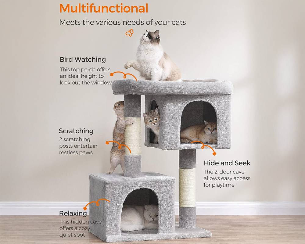 Cat Tree House Scratching Post Condo
