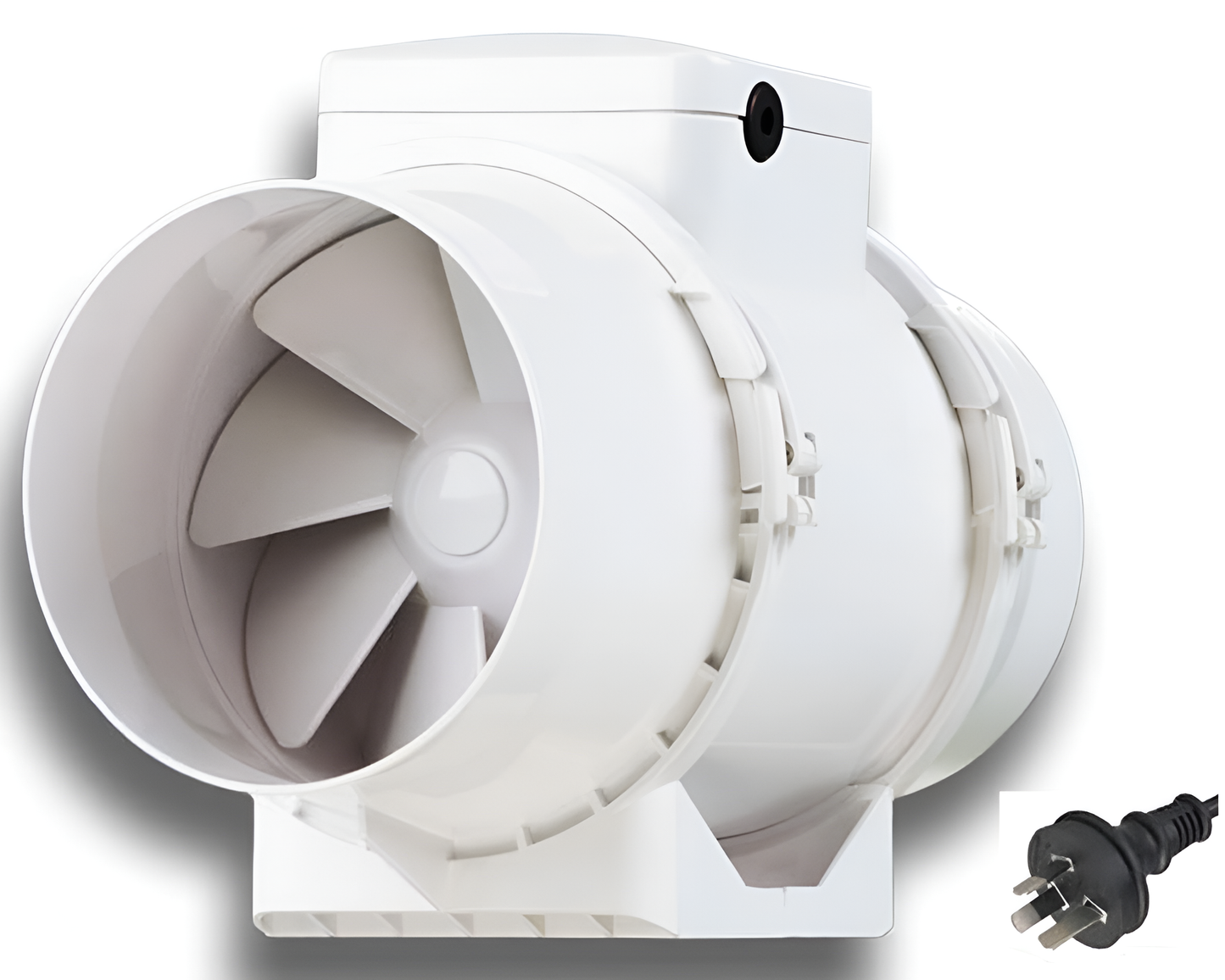 Inline Duct Fan – 6 Inch 80W Inline Duct Fan Extractor Exhaust Ventilation Fan
