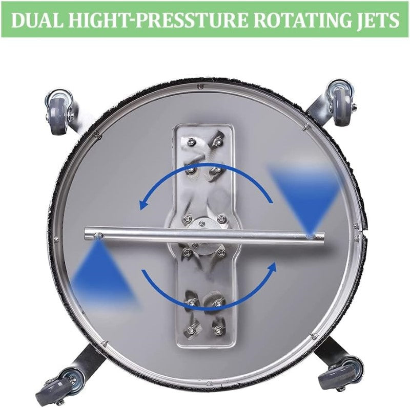 24 Inch Stainless Steel Rotating Surface Cleaner with Handle