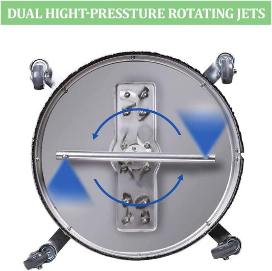 24 Inch Stainless Steel Rotating Surface Cleaner with Handle