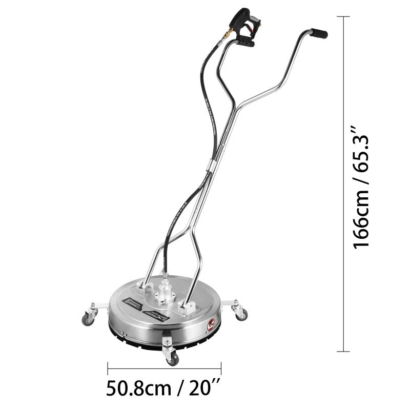 24 Inch Stainless Steel Rotating Surface Cleaner with Handle