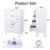 White 4-Drawer Dresser for Bedroom – Modern Storage Cabinet with Golden Handles Tallboy Chest of Drawer