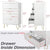 White 4-Drawer Dresser for Bedroom – Modern Storage Cabinet with Golden Handles Tallboy Chest of Drawer
