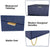 CURA Navy 4-Drawer Dresser for Bedroom Tallboy – Modern Storage Cabinet Tallboy with Golden Handles Tallboy Chest of Drawer