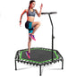 50" Fitness Trampoline with Handrail – Red Gym Cardio Rebounder