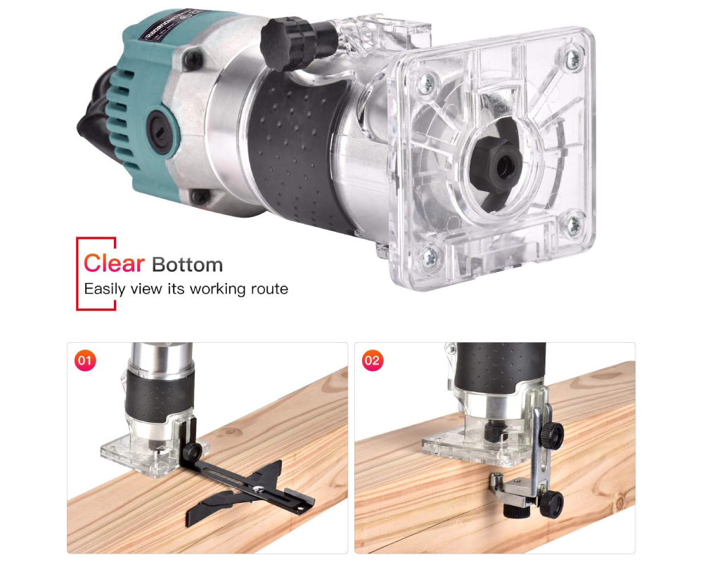 Wood Router 800W Electric Wood Router with 15 Bits for Cutting & Grooving