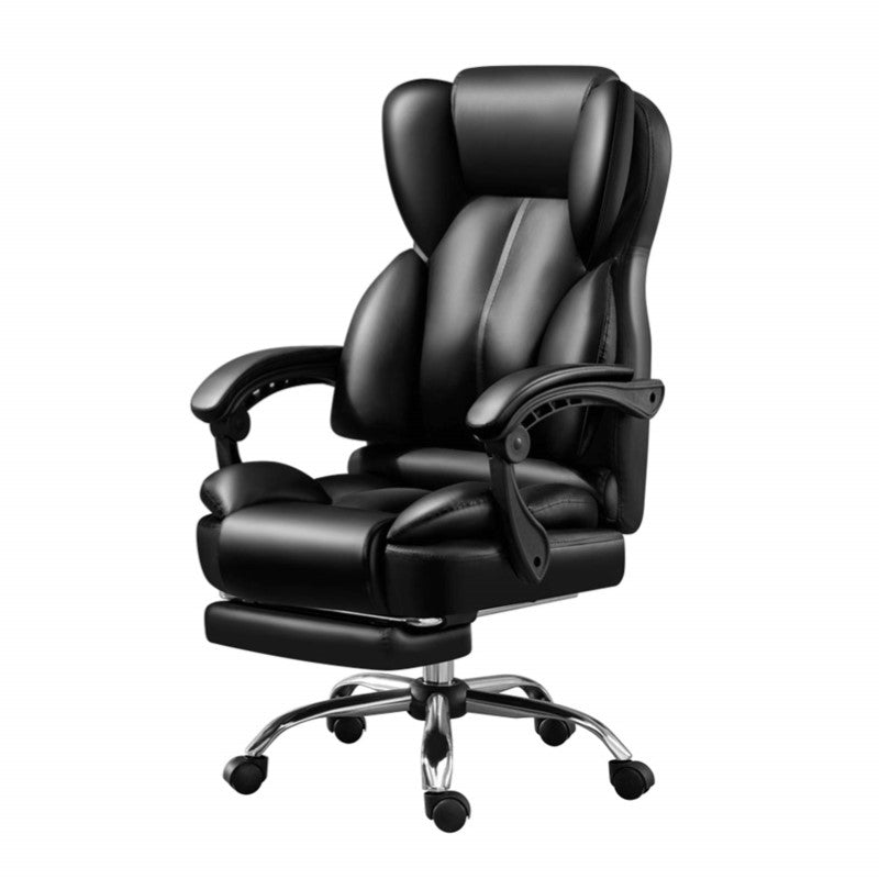 PU Leather Executive Office Chair Retractable Footrest