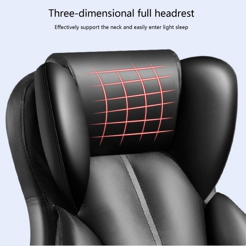 PU Leather Executive Office Chair Retractable Footrest